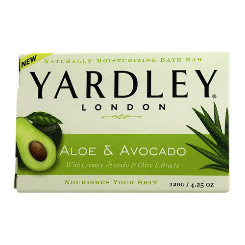 Yardley London Moisturizing Bar Soap, Fresh Aloe With Avocado - 4.25 Oz